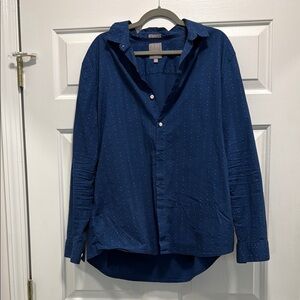 Frame Denim Navy Casual Button-Down Shirt